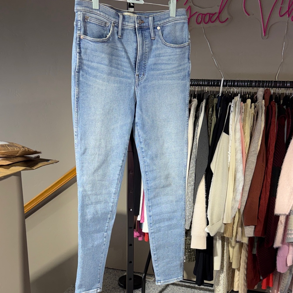 Madewell Sky Blue 10” High Rise Skinny Jeans 30” Inseam 28”